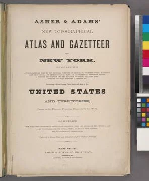 Asher & Adams New Topographical Atlas and Gazetteer of New York. page Cart... Stock Photos