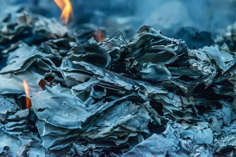 Ashes and ember 스톡 사진