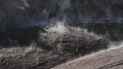 The ashes of the brown coal after they exit the power plant 4 Video stock 121343275