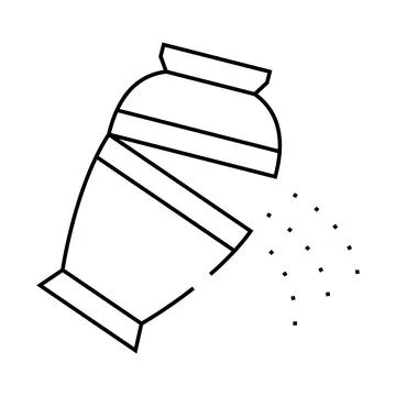 Ashes of deceased pour out of urn line icon vector illustration Stock Illustration