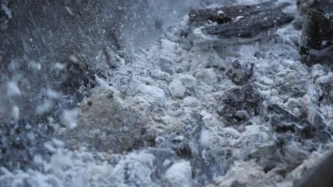 Ashes in slow motion Stock Footage 153981838