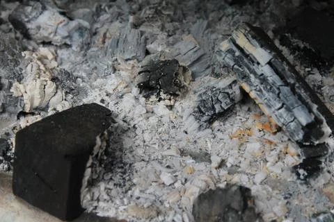 Ashes  from stove Stock Photos