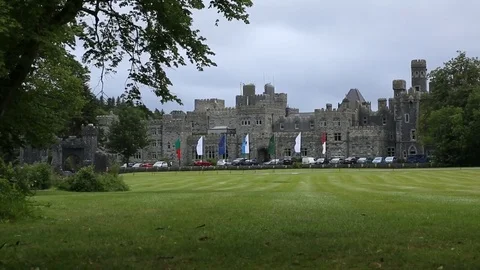 Ashford Castle from the Distance Stock Footage 77341362