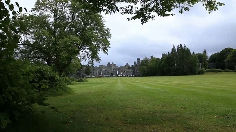 Ashford Castle from distance Stock Footage 77341368