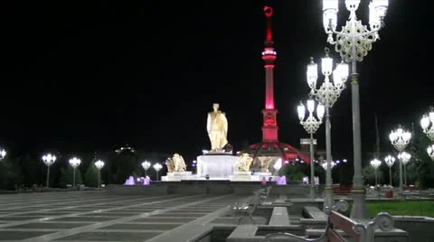 Ashgabat is a monument 2.mp4 Stock Footage 11236477