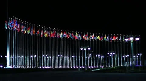 Ashgabat at Night 库存影片 12224434