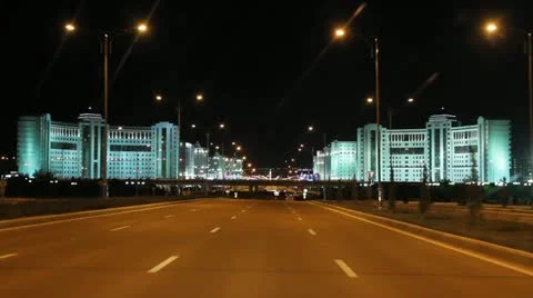Ashgabat at Night 库存影片 12224489