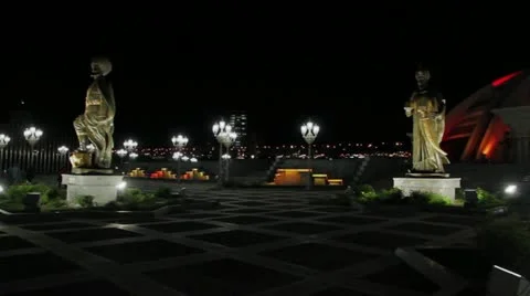 Ashgabat at Night 库存影片 12224511