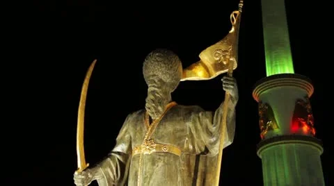 Ashgabat at NightT 库存影片 12224437