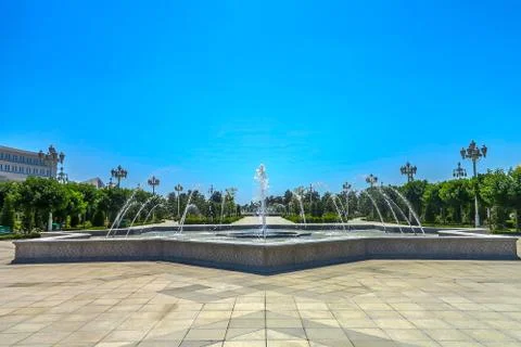 Ashgabat Star Fountain Stock Photos