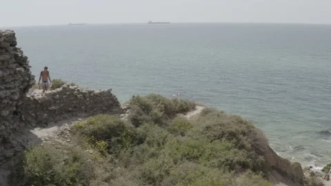Ashkelon beach Stock Footage 143468745