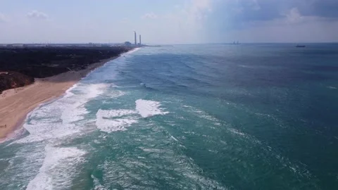 Ashkelon beach 스톡 동영상 218280131