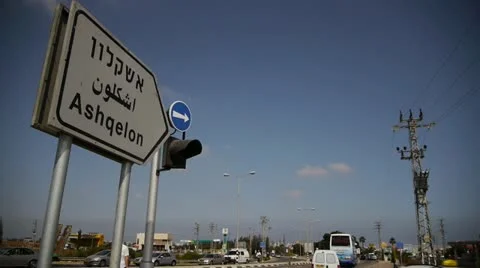 Ashkelon sign 1 Stock Footage 11163081