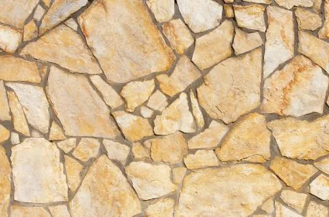 Ashlar work on wall, random ashlar-work Stock Photos