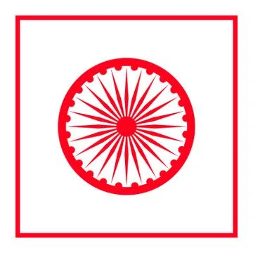 Ashoka wheel icon Stock Illustration
