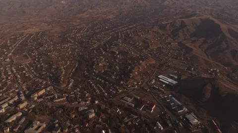 Ashtarak city from space 11 Video stock 337574093