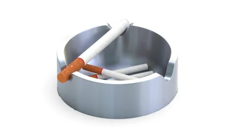 Ashtray with cigarette Stock Footage 317776432