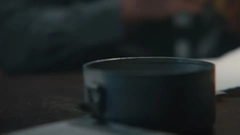 Ashtray for the cigarettes for an Agent Stock Footage 258166503