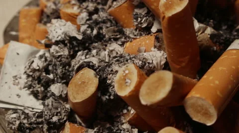 Ashtray close up Video stock 46328429