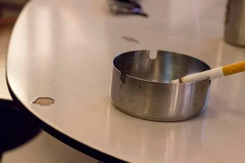 An Ashtray on Table - Closeup Stock Photos