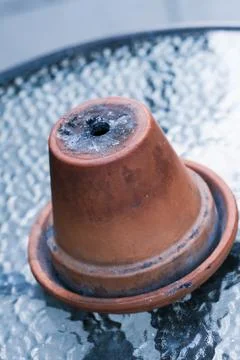 Ashtray on a table Stock Photos