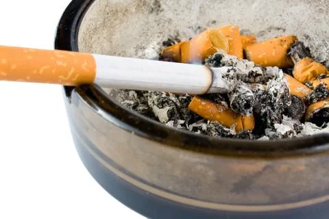 Ashtray on white background Fotos Stock