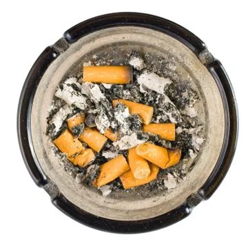 Ashtray on white background Stock Photos