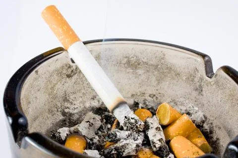 Ashtray on white background Foto stock