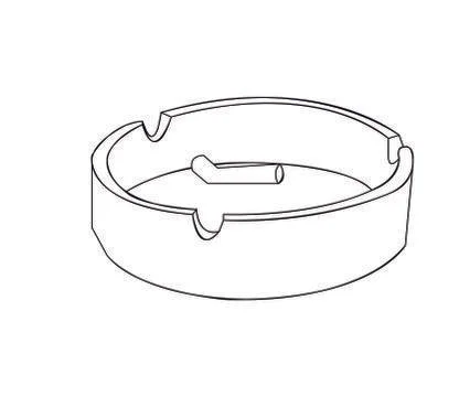 Ashtray on white 스톡 일러스트