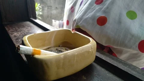 Ashtrays and cigarettes Stock Footage 259262100