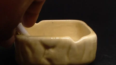 Ashtrays and cigarettes3 Stock Footage 259262133