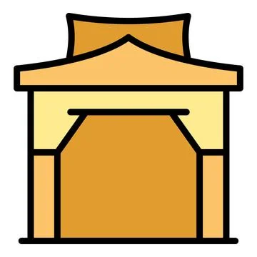 Asia arch icon vector flat Ilustración de archivo