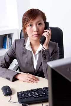 Asia Confidence Speak Face the camera. Staff Office supplies Office Vertical Stock Photos