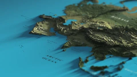 Asia Continent Animation zoom out Stock-Footage 309457553