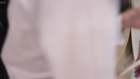 Asia groom try on suit at fitting room store ready for wedding day. Video stock 301394133