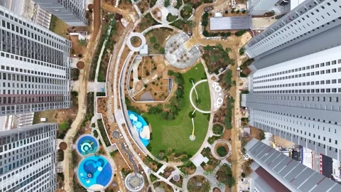 Asia Landmark I-Park The Sharp construction site in Wonpyeong dong, Gumi cit 스톡 동영상 252056685