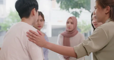 Asia LGBT problem experience sharing to mental health focus group. Stock Footage 210832394