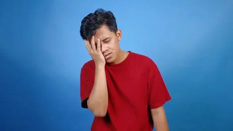 Asia man sick headache Stock Footage 327238862