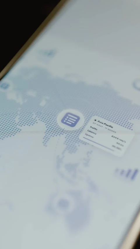 Asia Pacific panel beside circular rack icon Stock Footage 345492751