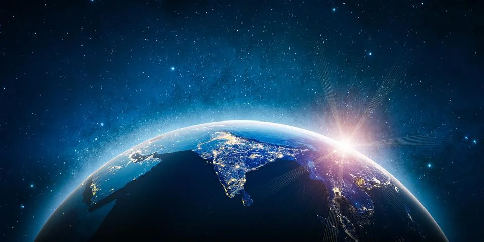 Asia planet Earth. Elements of this image furnished by NASA 스톡 일러스트