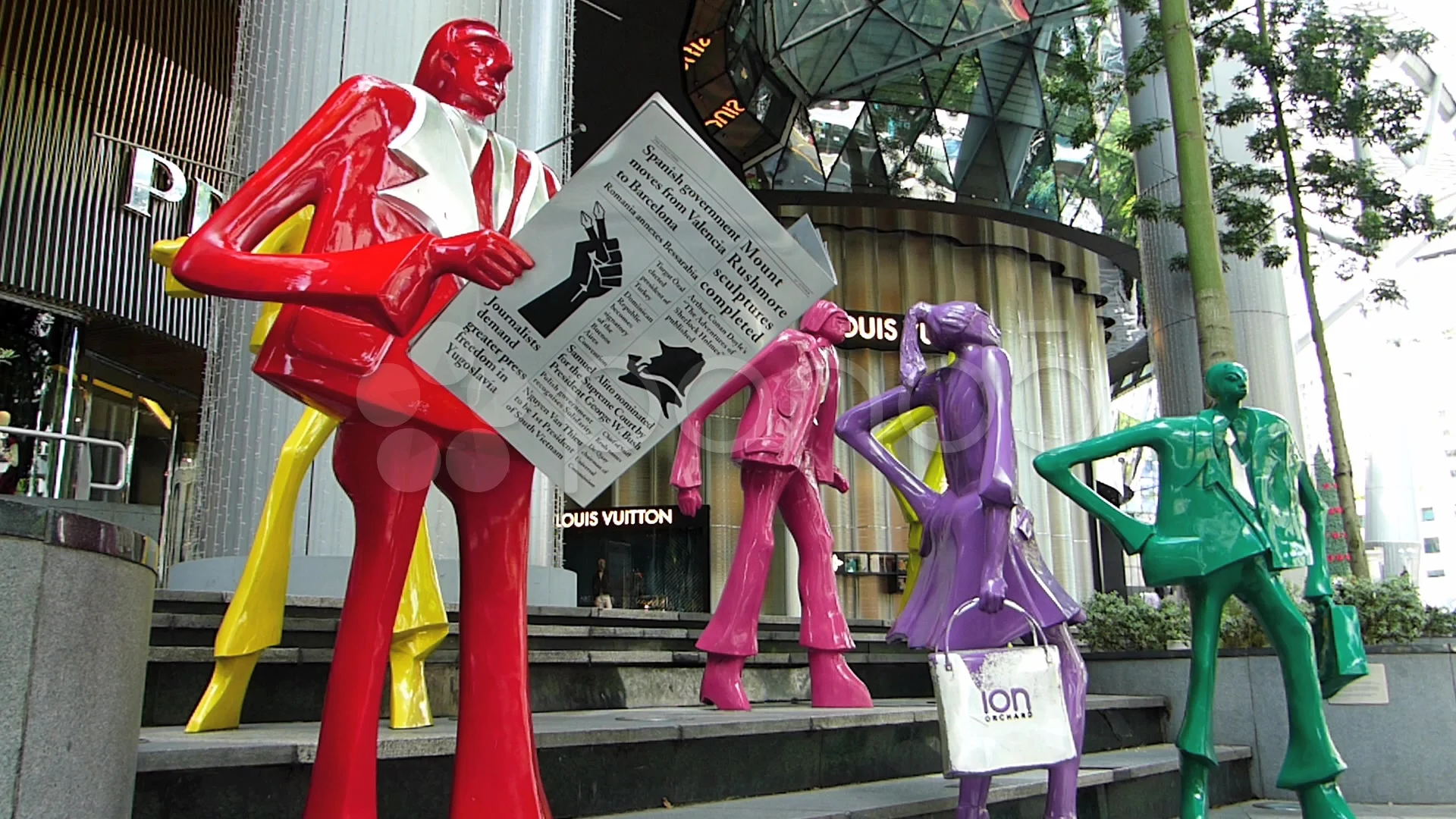 Asia Singapore ION Orchard Road Stock Video Pond5