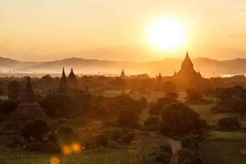 Asia sunset Stock-Fotos