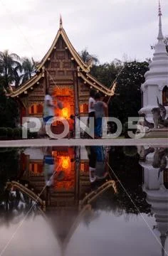 ASIA THAILAND CHIANG MAI WAT PHRA SING Stock Photos