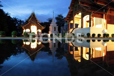 ASIA THAILAND CHIANG MAI WAT PHRA SING Stock Photos