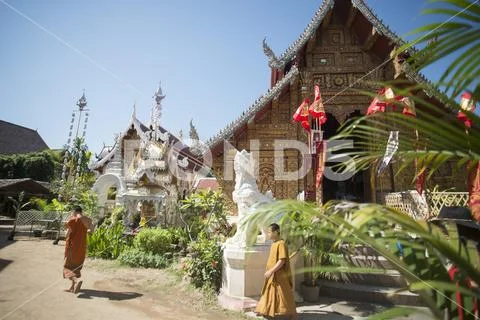 ASIA THAILAND CHIANG MAI WAT MAHAWAN TEMPLE Stock Photos