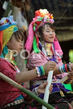 ASIA THAILAND CHIANG MAI WOMEN LONGNECK Stock Photos