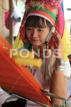 ASIA THAILAND CHIANG MAI WOMEN LONGNECK Stock Photos