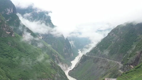 Asia Valley Clouds Stock Footage 254567558