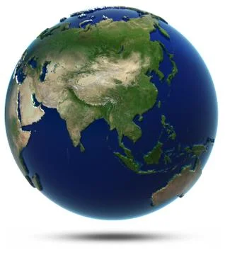 Asia world map 3d rendering イラスト素材