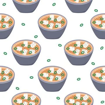 Asiafood seamless pattern Illustrazione stock